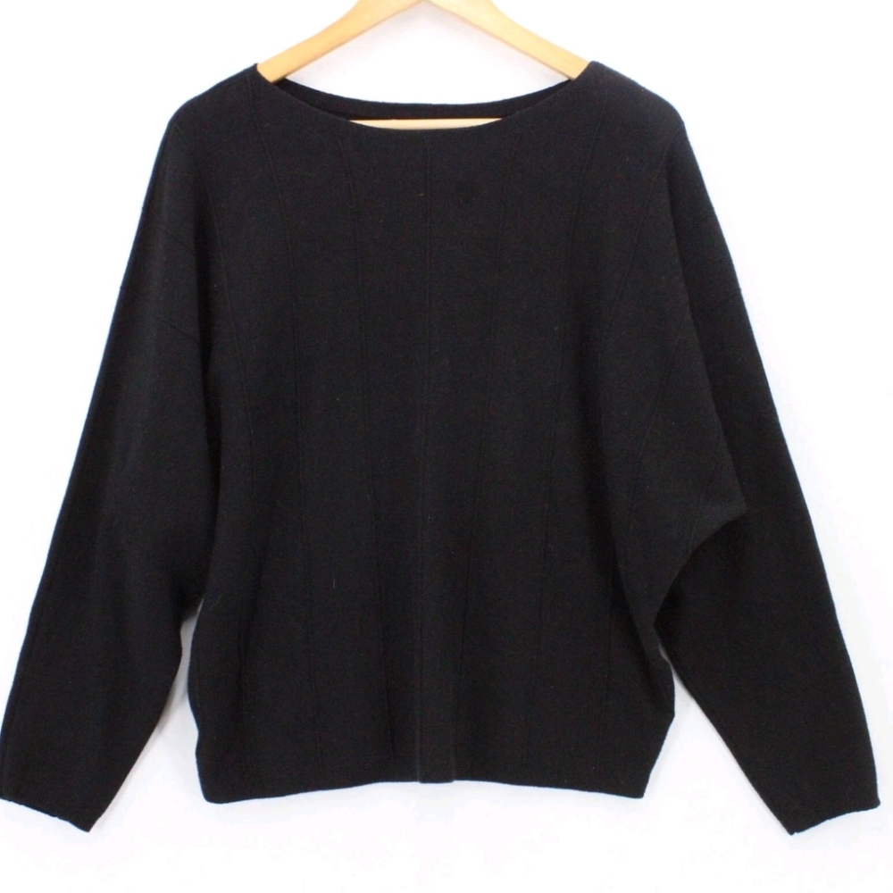 Elegant Black Crew Neck Sweater